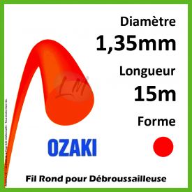 Fil Rond Ozaki Rouge 1,35mm x 15m