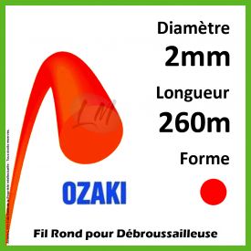 Fil Rond Ozaki Rouge 2mm x 260m