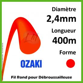 Fil Rond Ozaki Rouge 2,4mm x 400m