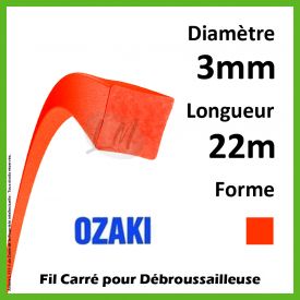 Fil Carré Ozaki Premium Line Orange Fluo 3mm x 22m