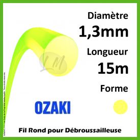 Fil Rond Ozaki Premium Line Jaune Fluo 1,3mm x 15m