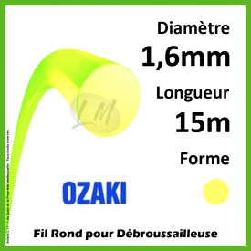 Fil Rond Ozaki Premium Line Jaune Fluo 1,6mm x 15m