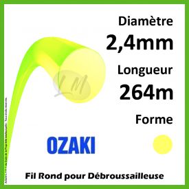 Fil Rond Ozaki Premium Line Jaune Fluo 2,4mm x 264m