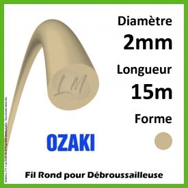 Fil Rond Ozaki Green Beige 2mm x 15m
