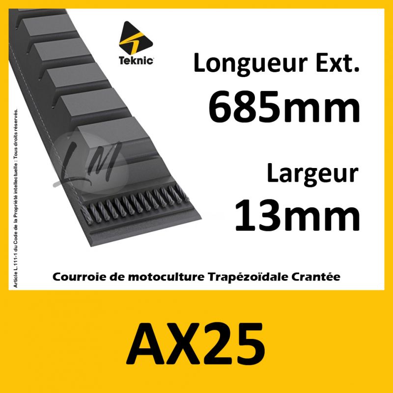 Courroie AX25 - Teknic