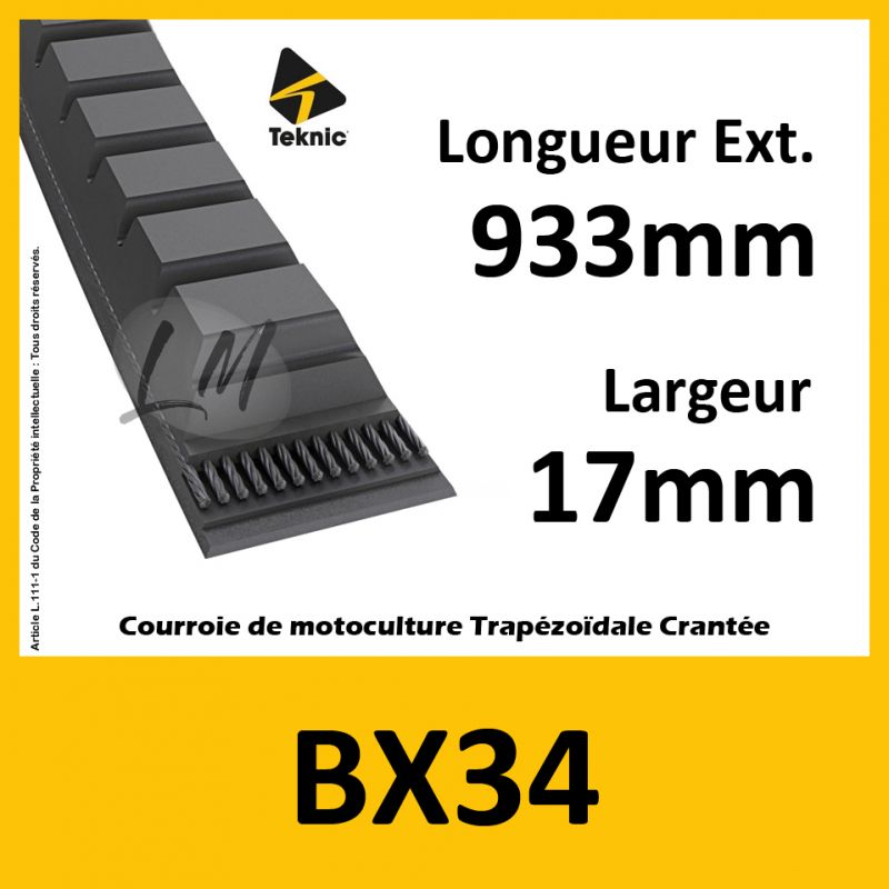 Courroie BX34 - Teknic