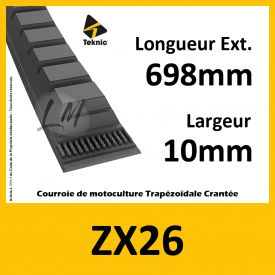 Courroie ZX26 - Teknic