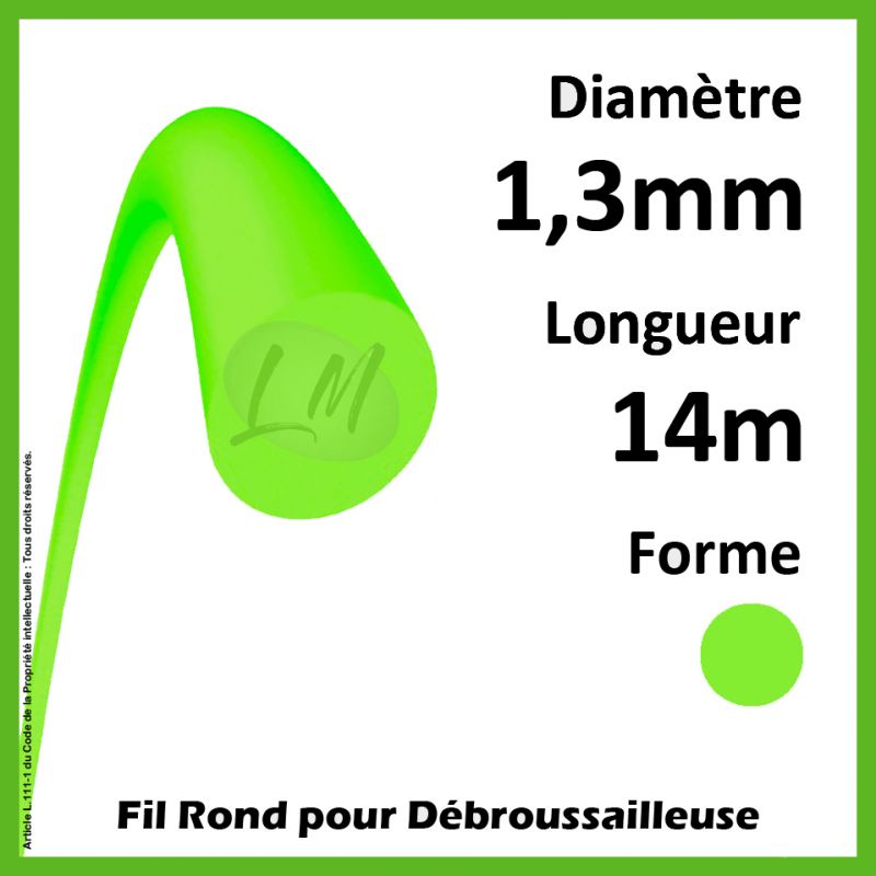 Fil Rond 1er Prix Vert 1.3mm x 14m