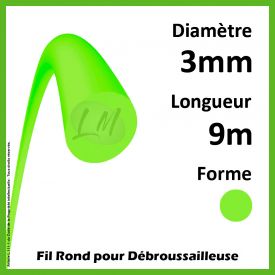 Fil Rond 1er Prix Vert 3mm x 9m