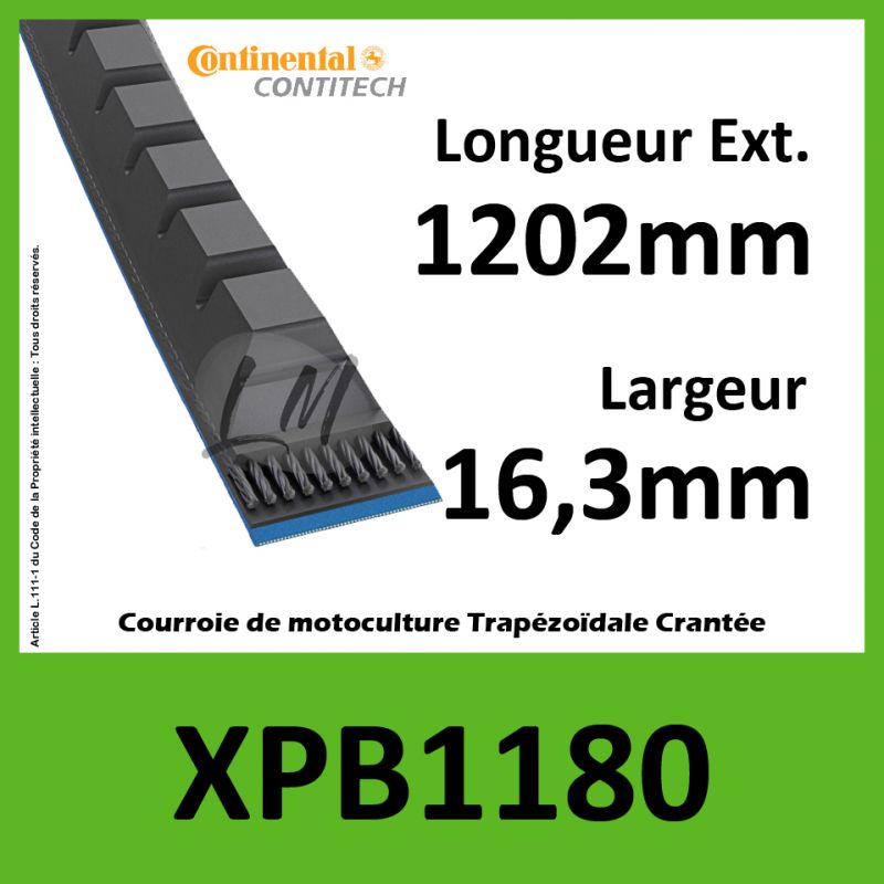 Courroie XPB1180 - Continental Pioneer