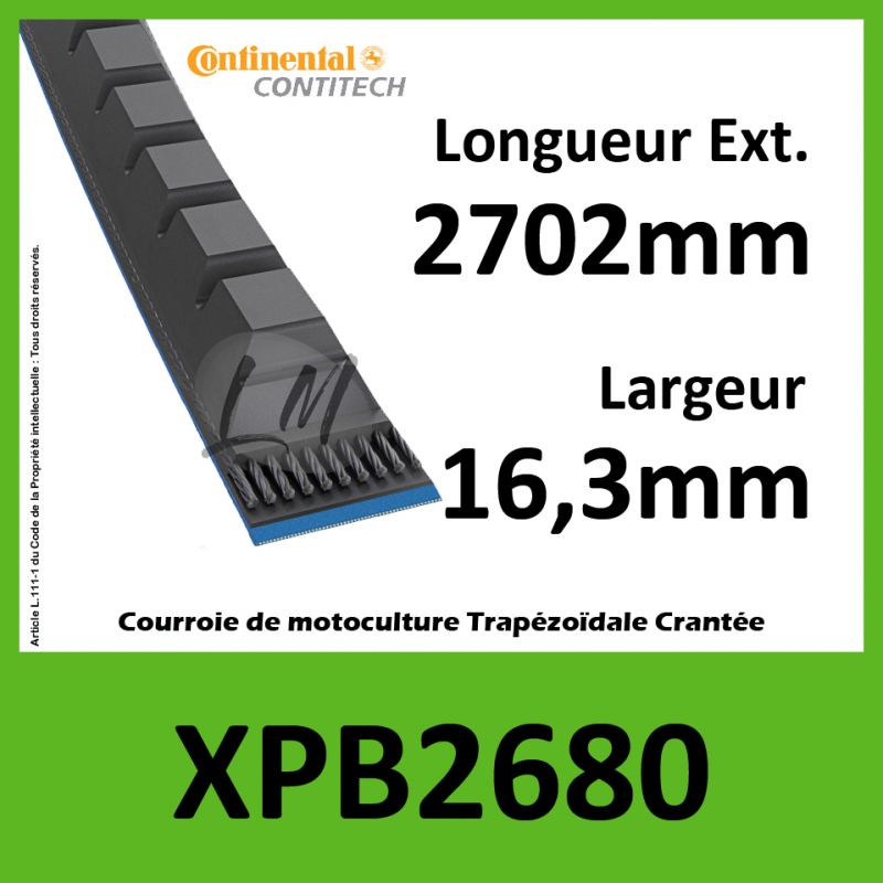 Courroie XPB2680 - Continental Pioneer
