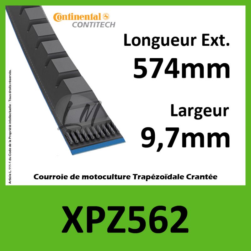 Courroie XPZ562 - Continental Pioneer