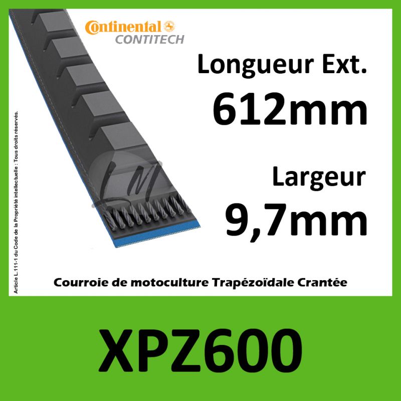 Courroie XPZ600 - Continental Pioneer