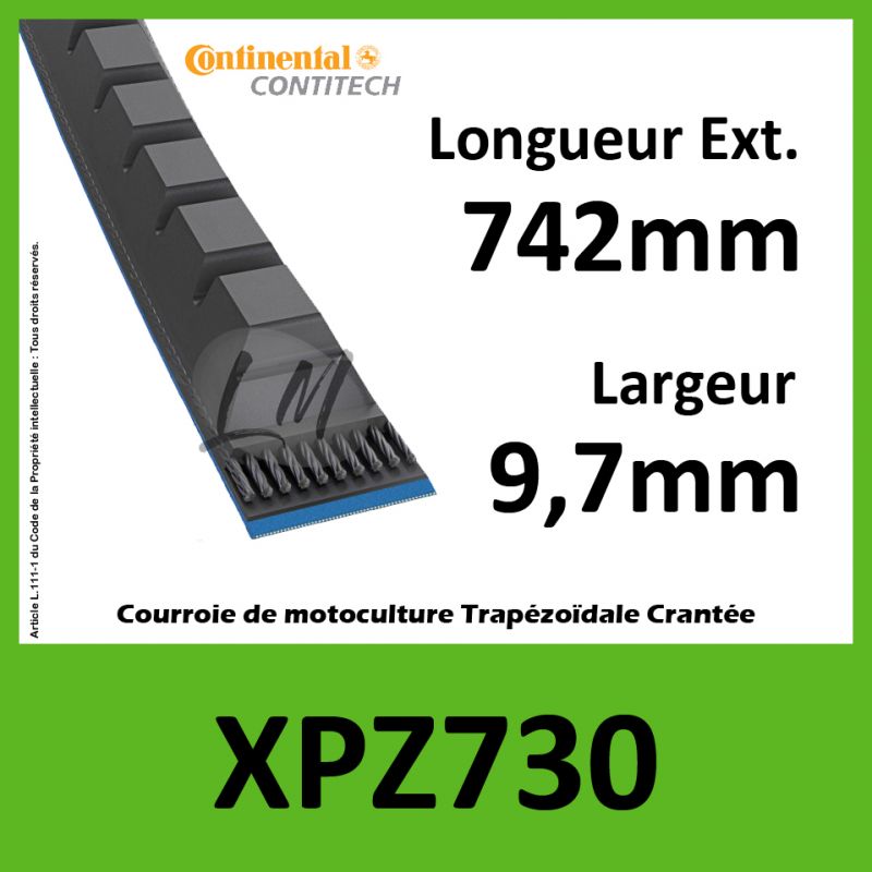 Courroie XPZ730 - Continental Pioneer