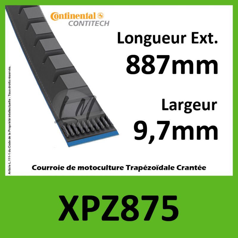 Courroie XPZ875 - Continental Pioneer