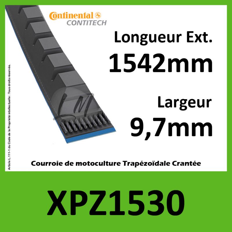 Courroie XPZ1530 - Continental Pioneer