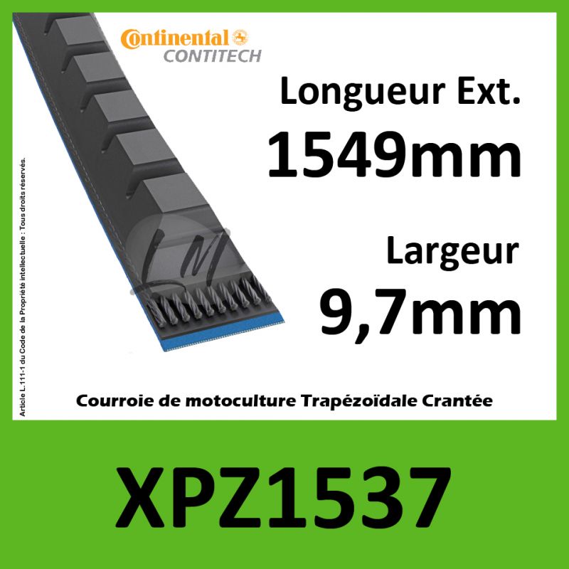 Courroie XPZ1537 - Continental Pioneer