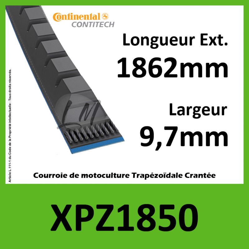 Courroie XPZ1850 - Continental Pioneer