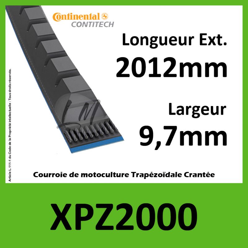 Courroie XPZ2000 - Continental Pioneer